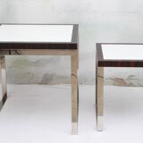 Design Cube Table in Chrom Rosewood 81cm
