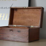 Carved wooden box with lock