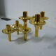 Set of 2 golden Nagel candleholders