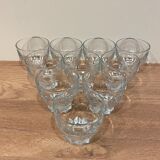 Set of 10 vintage glasses