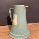 Pitcher, earthenware pitcher with headlight decoration signed Gabriella Railler