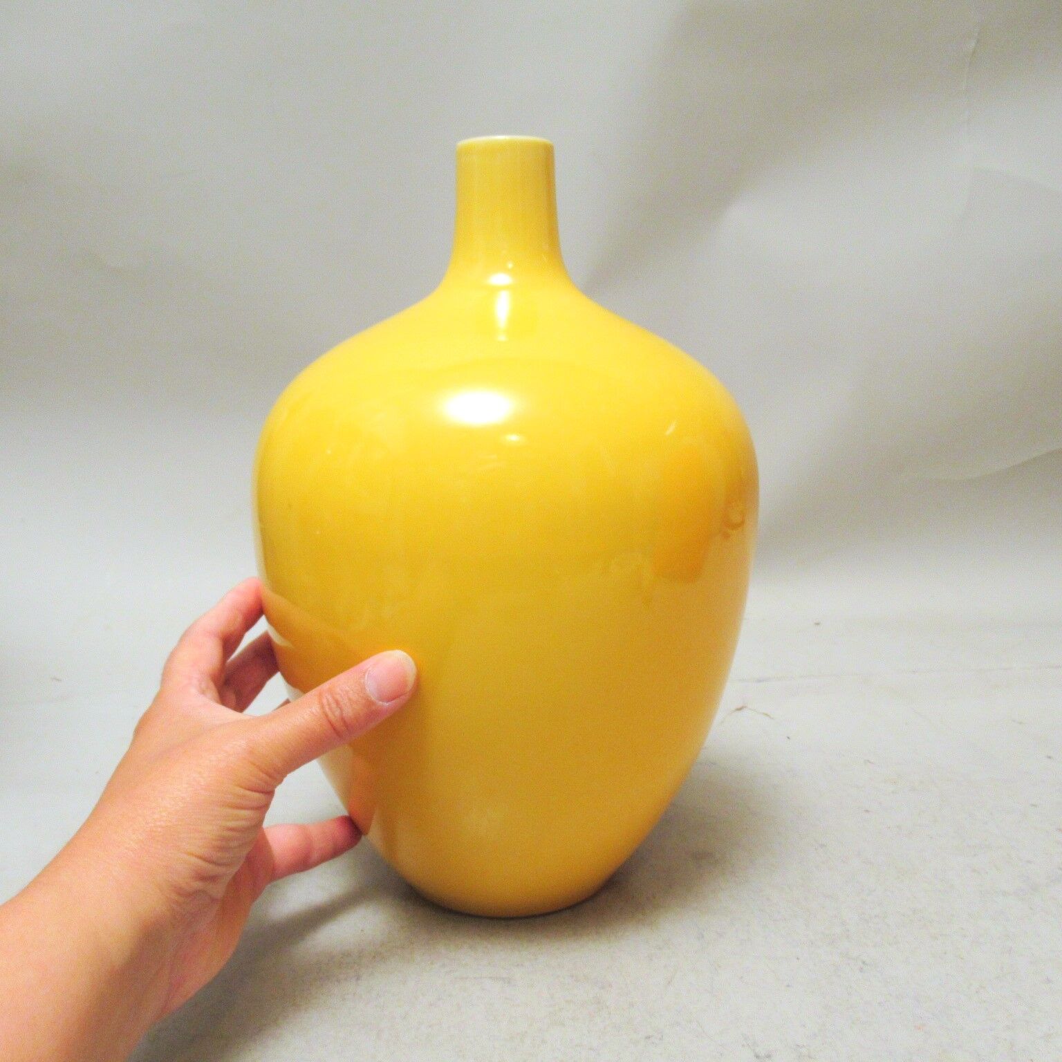 Yellow amphora vase 70s