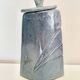 Covered pot in glazed stoneware signed
