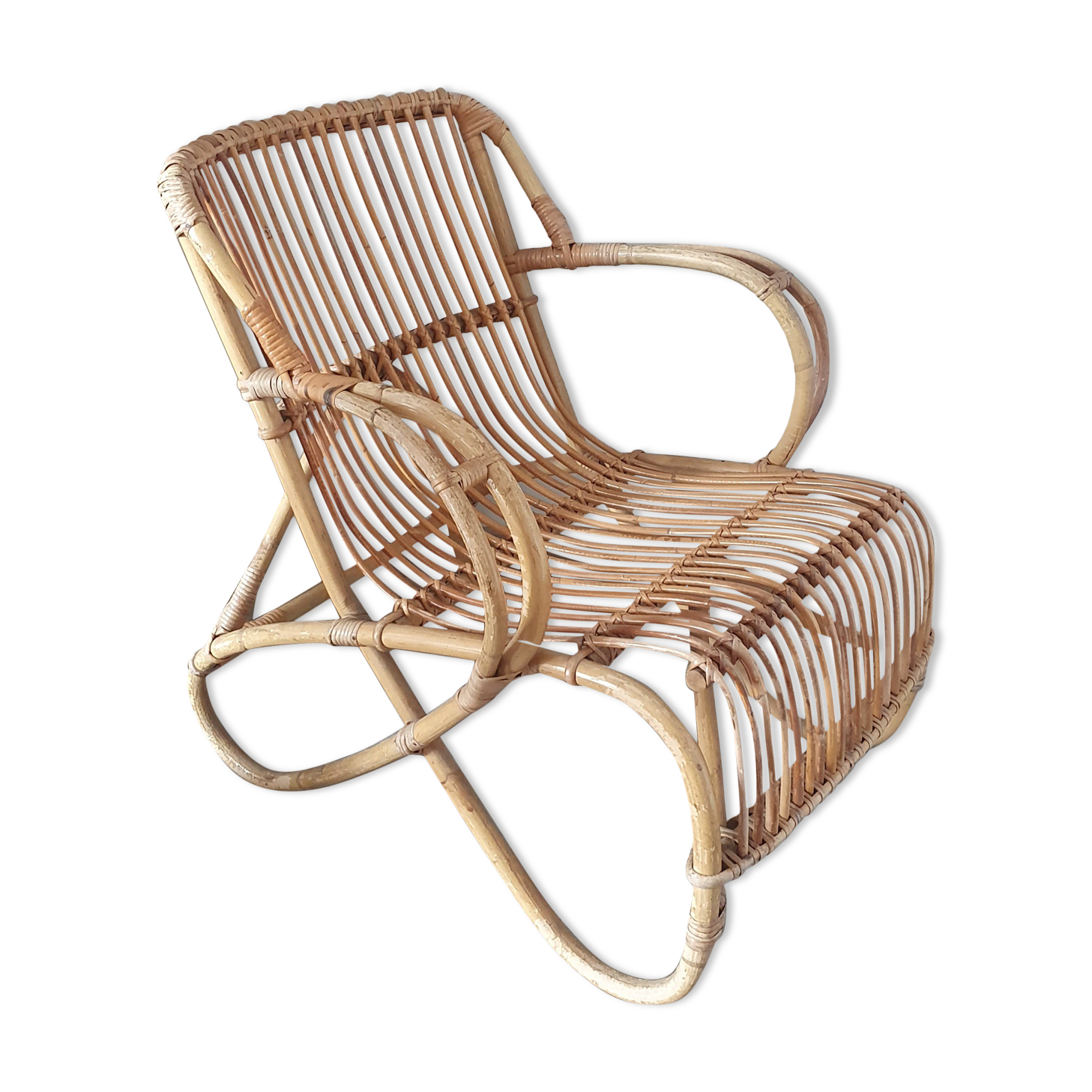 Rattan armchair