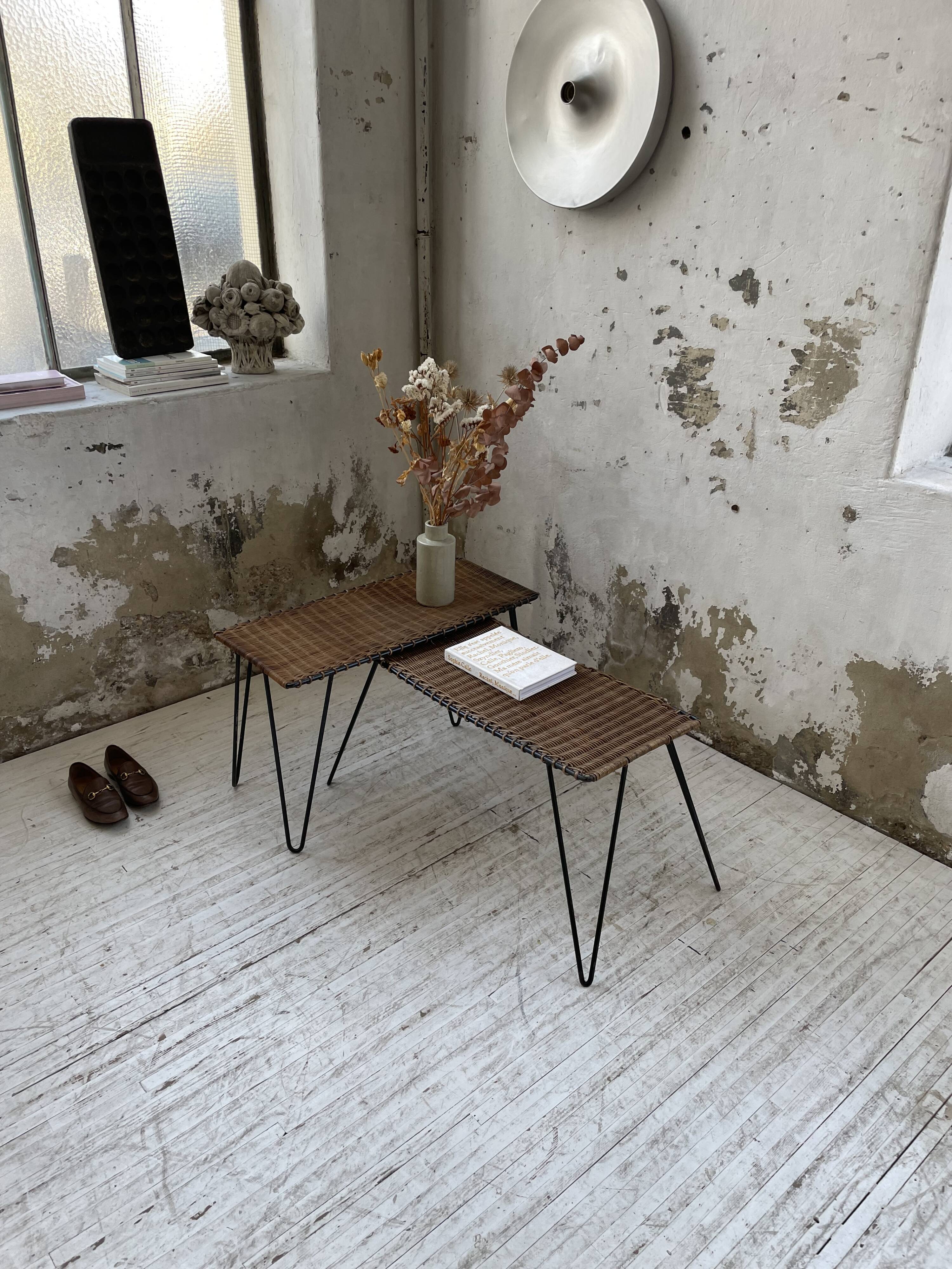 Duo of wicker tables RaouDuo of wicker tables Raoul Guysl Guys