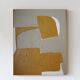 Ocher-taupe relief acrylic paint