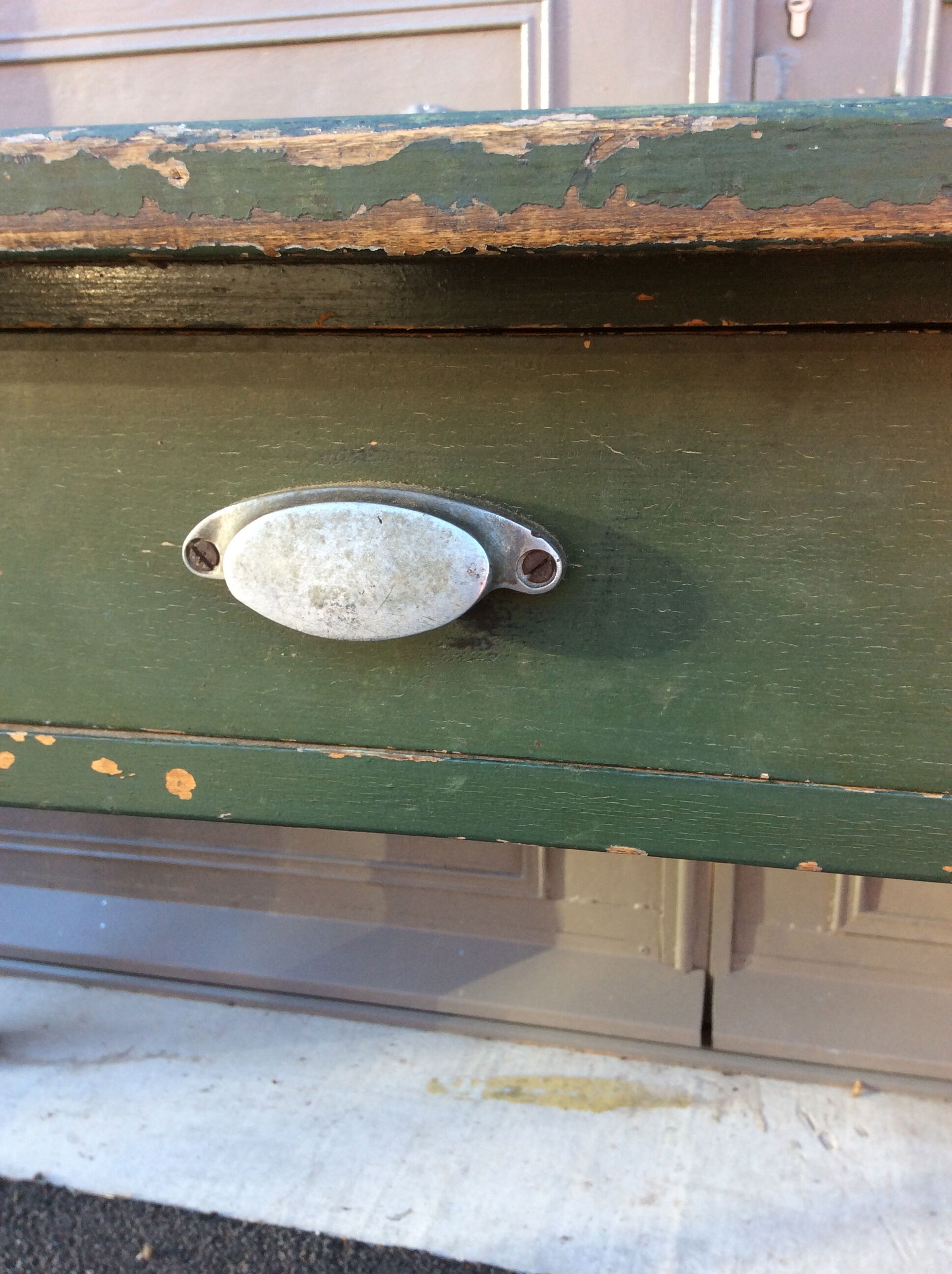 Table de ferme vintage 1940 sapin