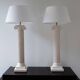 Paire de lampes vintage colonne antique