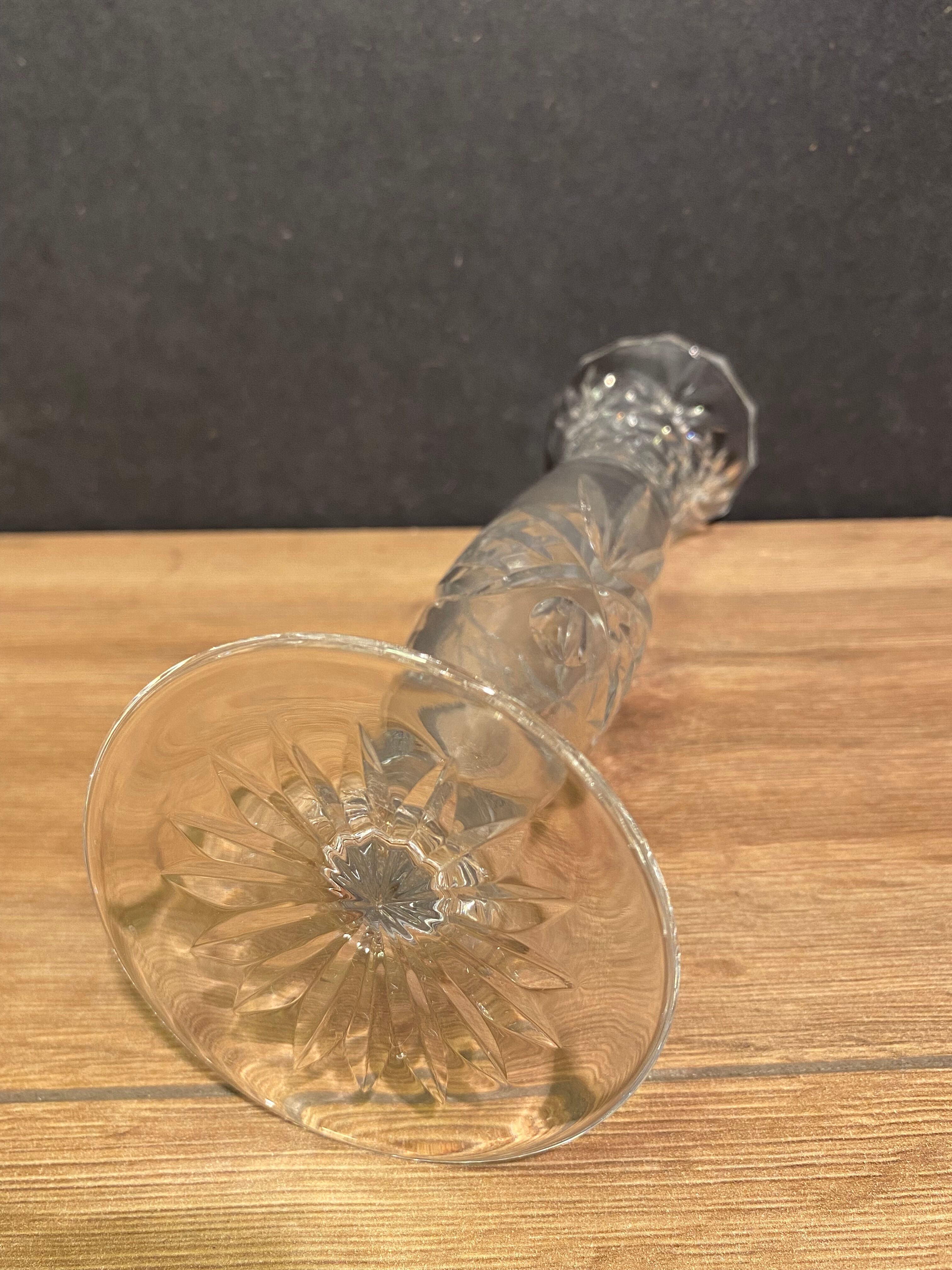 Cut crystal soliflore vase