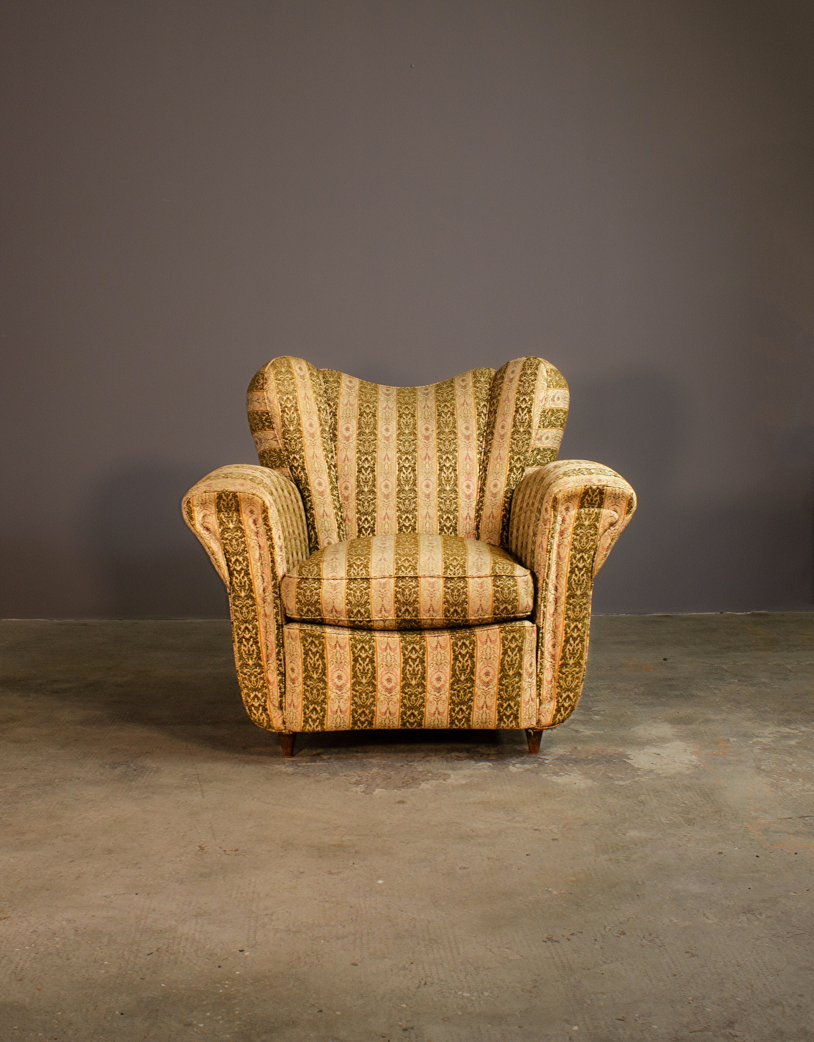 Living room set from the 1950s, 3-seater sofa and armchair.
