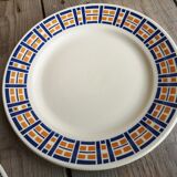 Set of 5 small old plates signed Badonviller