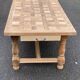 Renovated farmhouse dining table in solid oak 210cm 19th century
