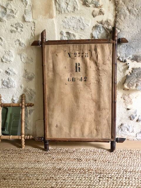 Large bamboo mirror from the 1950s