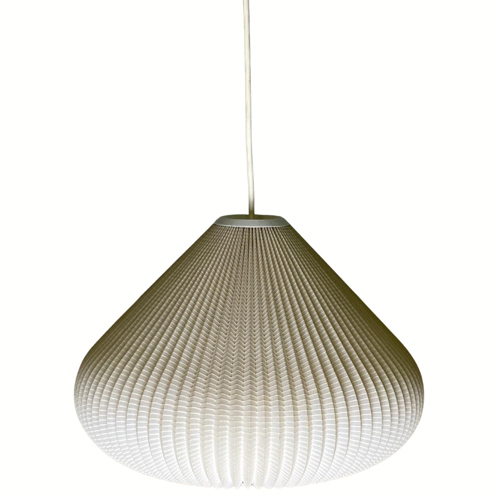 Space age cocoon plisse pendant lamps, 1960s