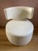 Fauteuil cuir blanc, Chateau d'Ax, parfait état