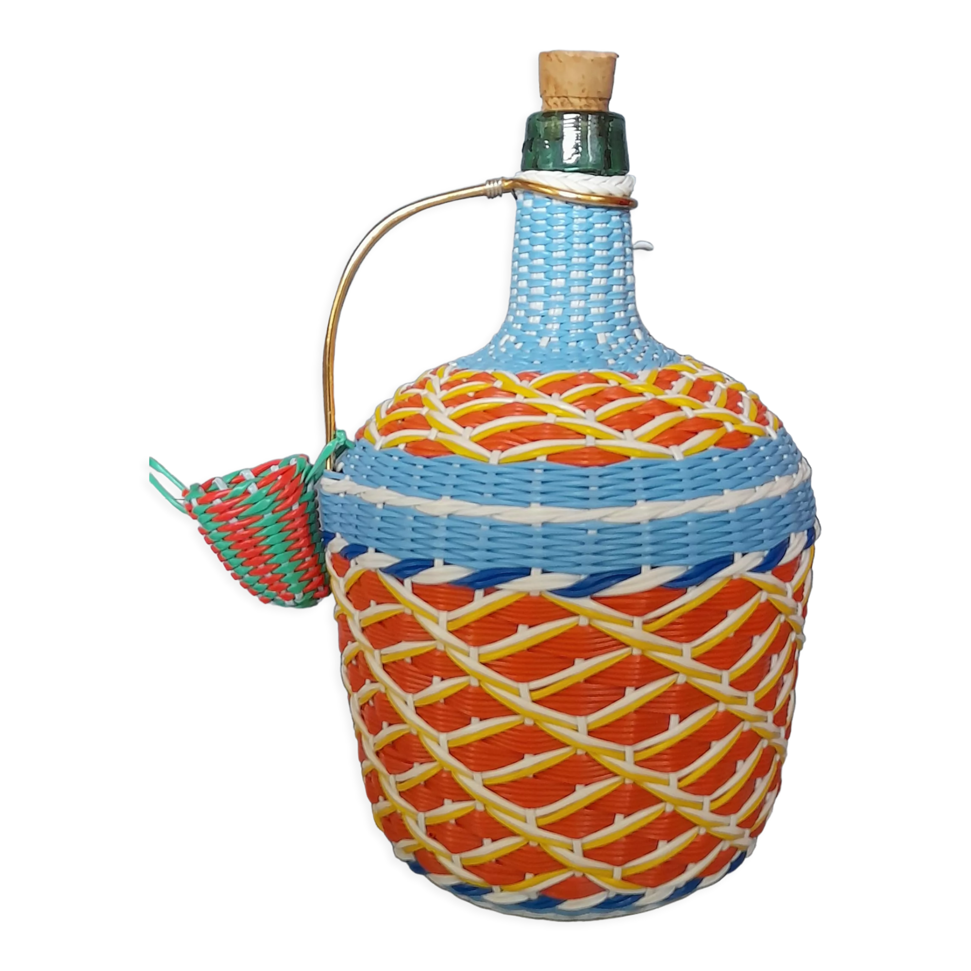 Bottle scoubidous 1960