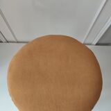 Rattan pouf with velvet