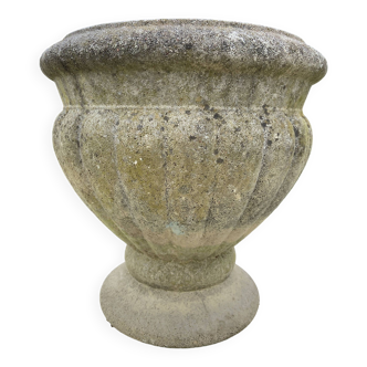 Medici cut stone vase reconstituted semi antique french garden French garden vase