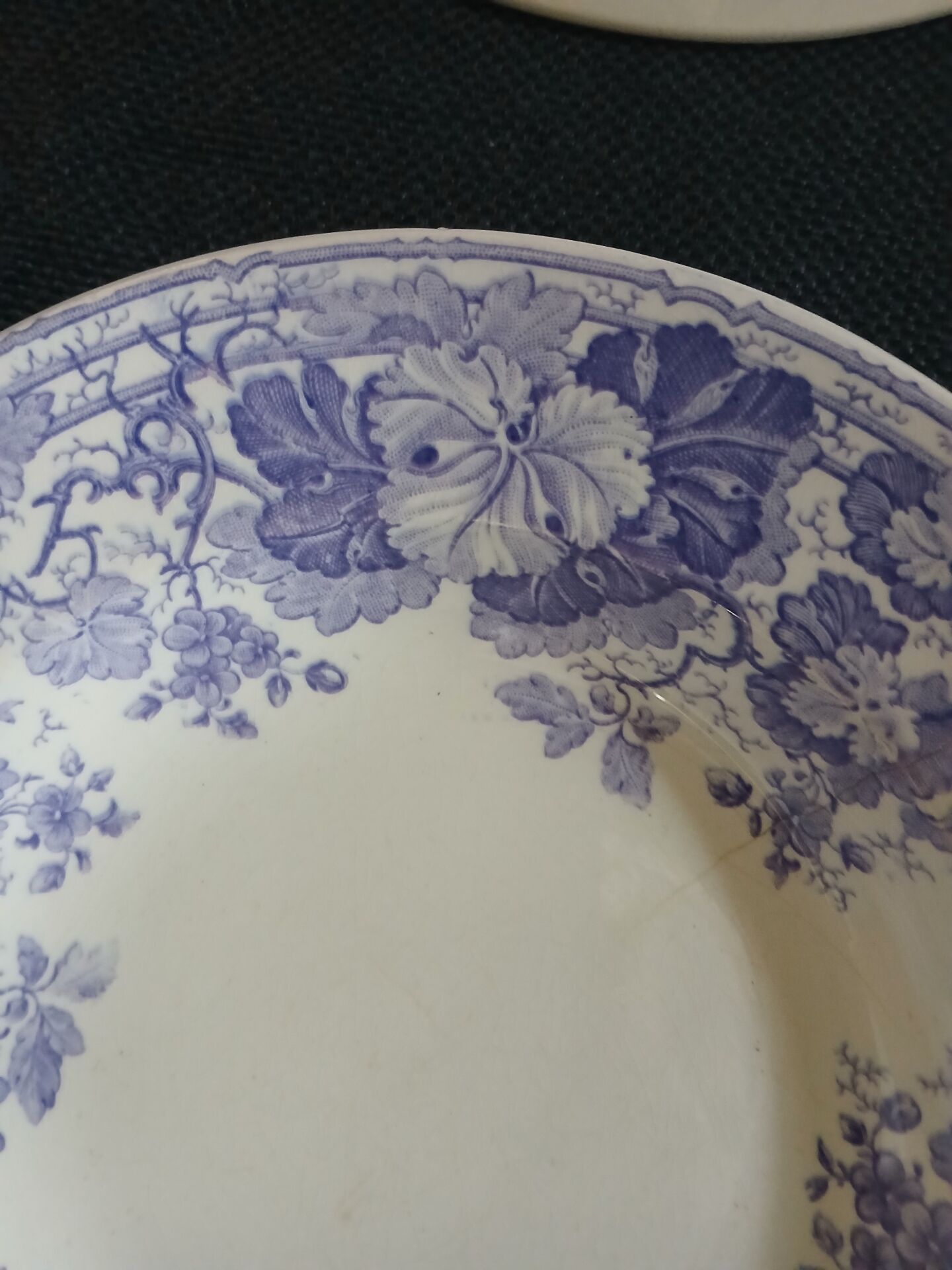 4 antique deep plates in ironstone