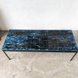 Metal and ceramic coffee table by J. Belarti, circa 1970