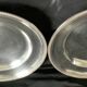 2 large ercuis dishes in silver metal