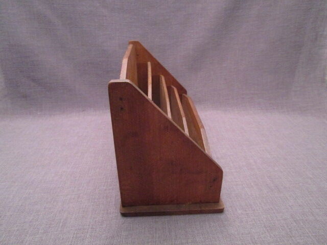Antique oak letter holder