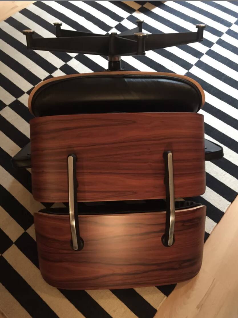 Eames armchair and ottoman