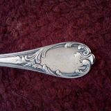 Old ladle silver metal monogram