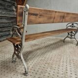 Old garden bench, park bench cast iron with hardwood 170 cm