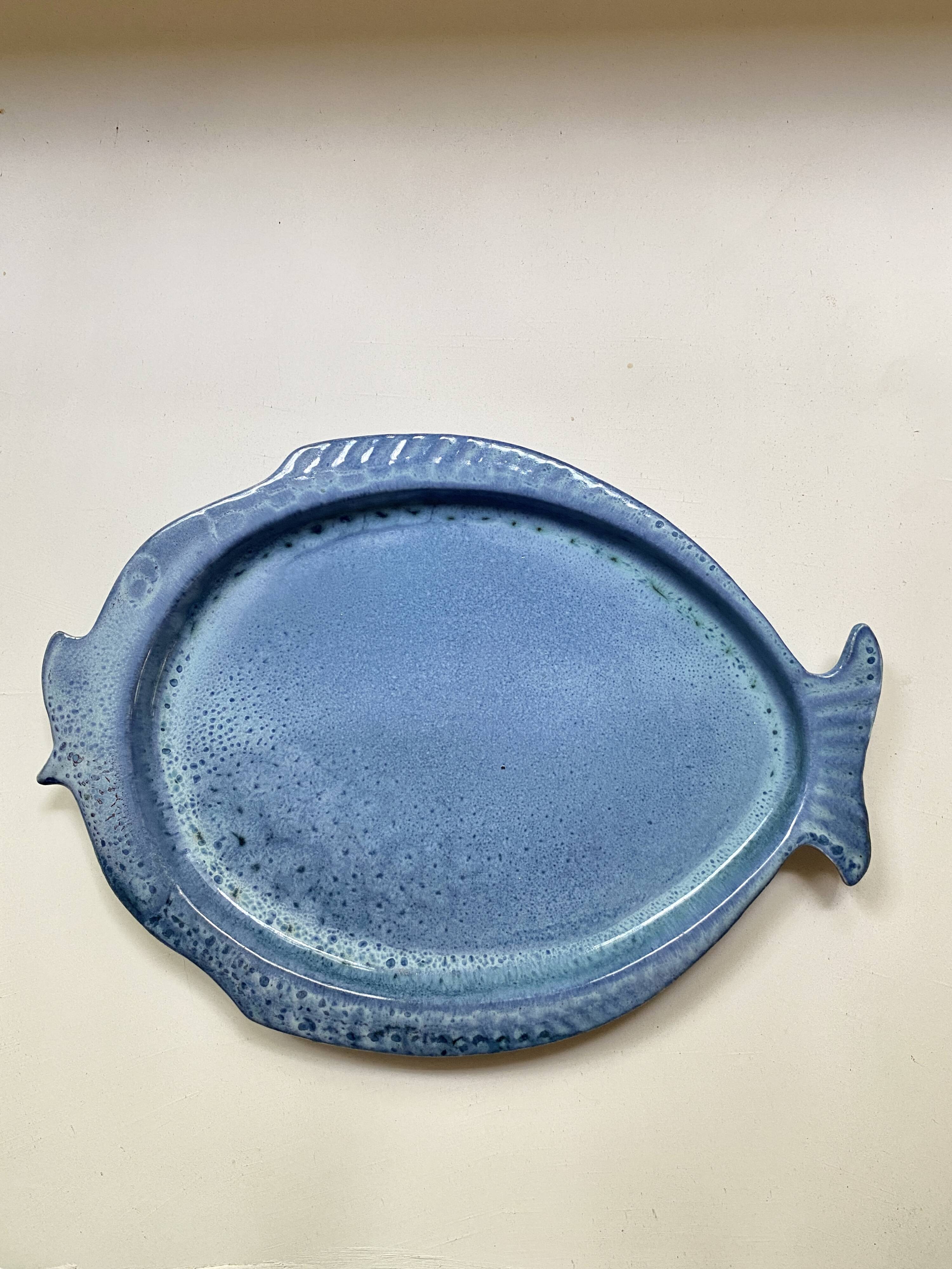 Grimaud ceramic dish, fish shape