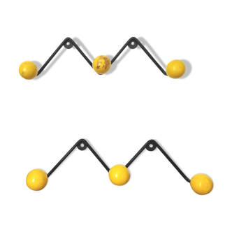 Paire de porte manteaux boules vintage
