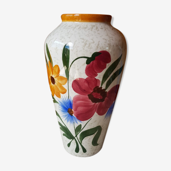 Old ceramic vase flower decoration vintage 70s