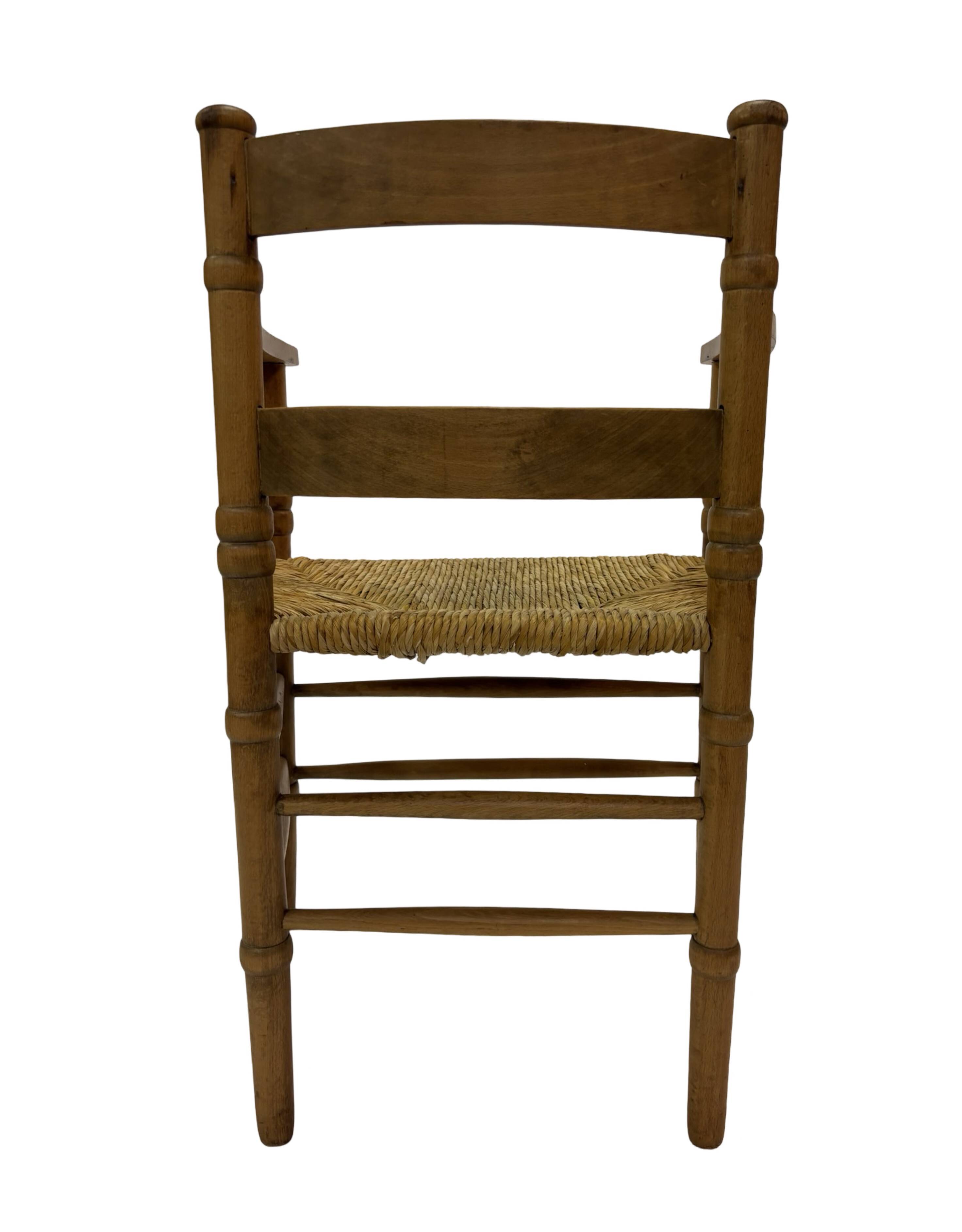 Art Deco chair minimalist oak wicker minimalist design