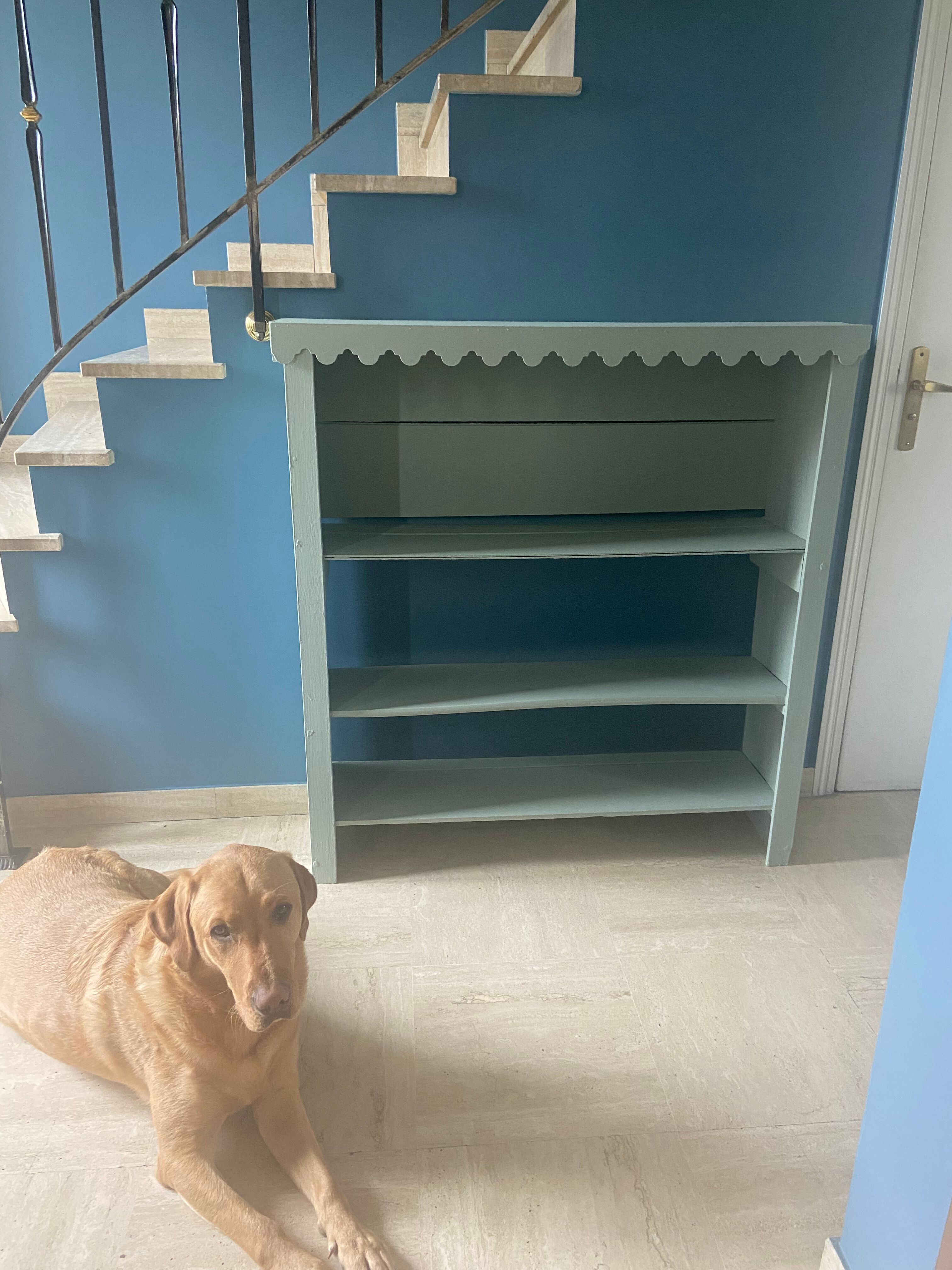 Shelf gray green vintage