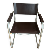 Metal and leather armchair, Marcel Breuer style.