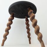 Wooden tripod stool