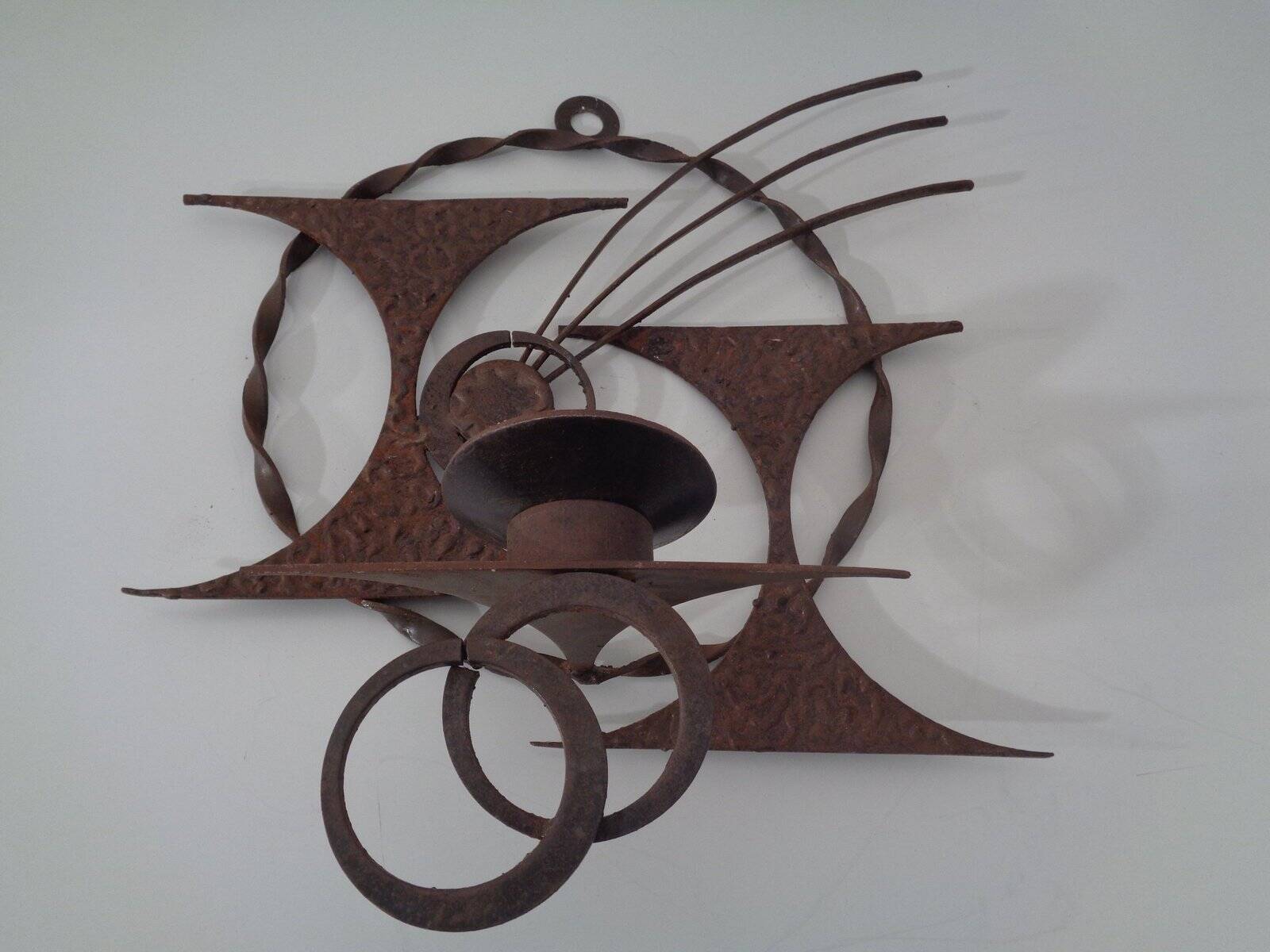 Brutalist Iron Candleholders by Henrik Horst, Denmark, 1960s, Set of 2