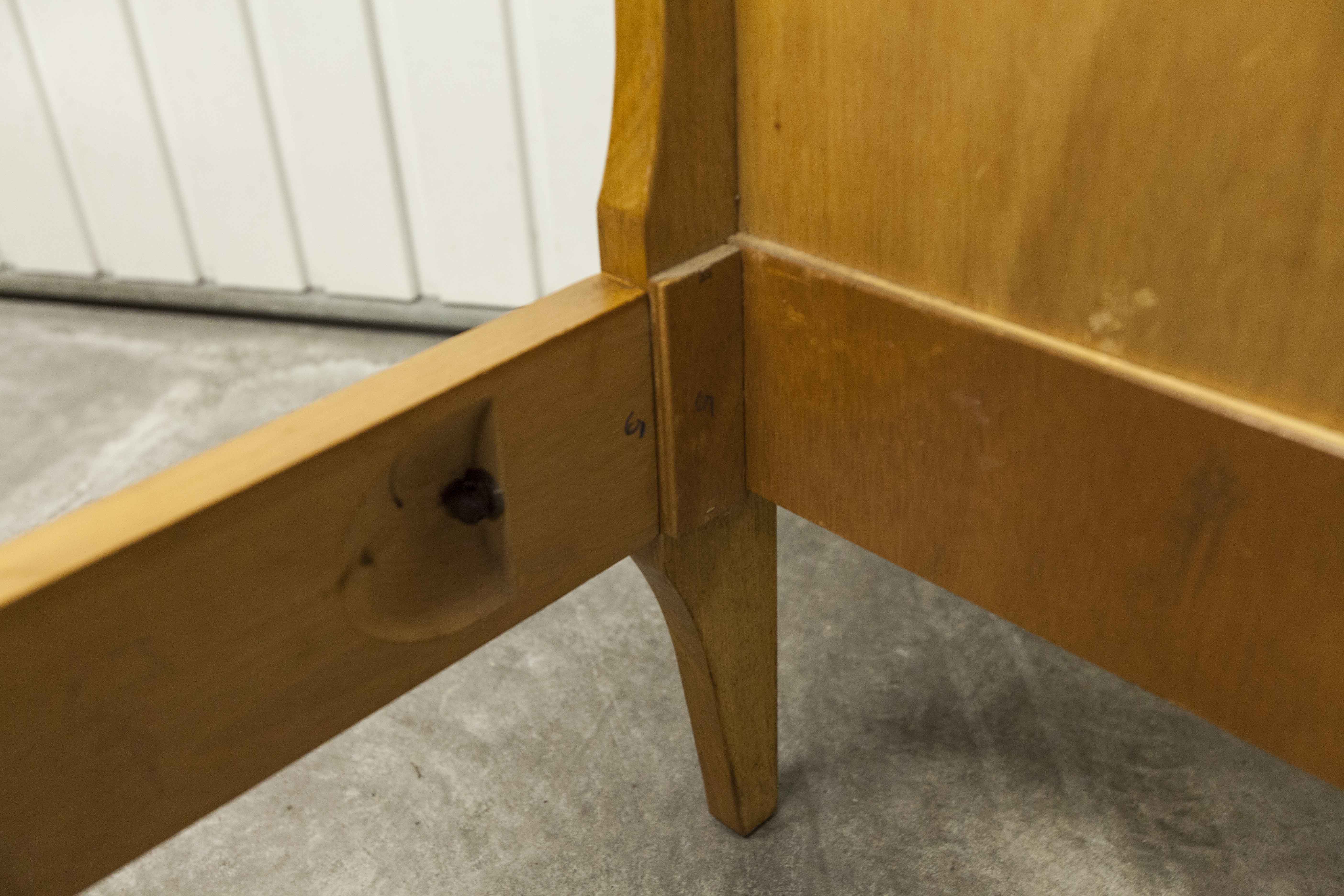 Pair of 1960 Scandinavian twin beds in solid beech