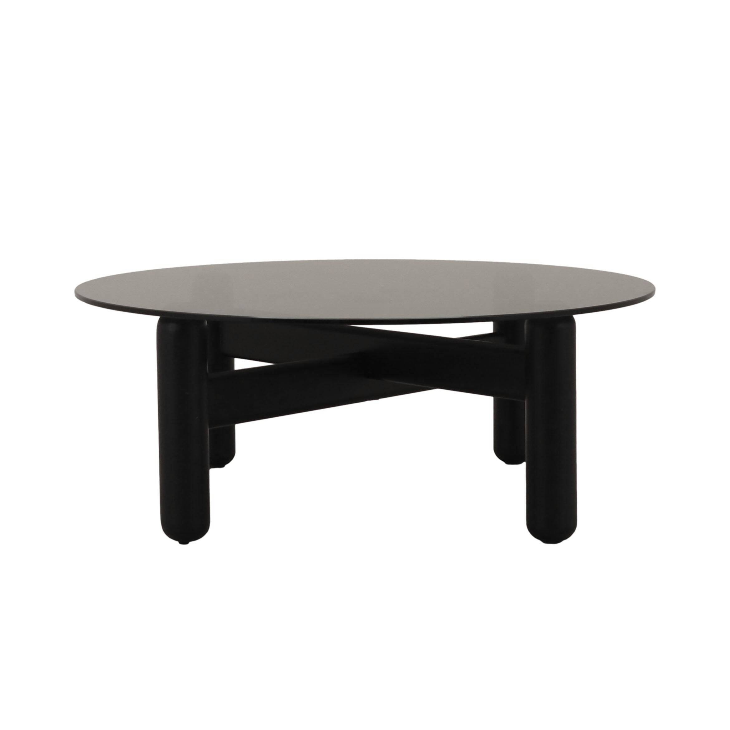 Italian smoked glass coffee table, 1990s