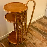 Rolling 50s rattan bar