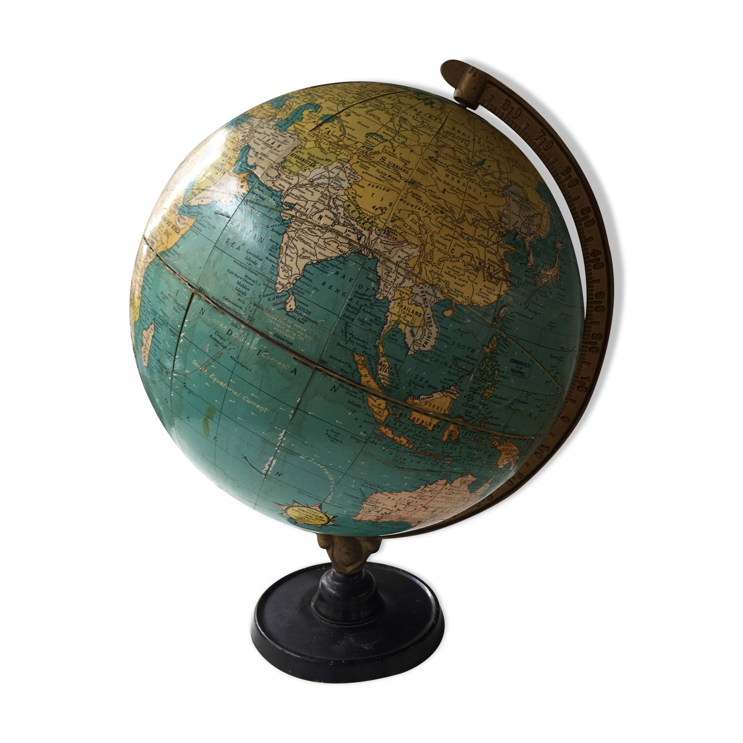 Ancien globe terrestre US années 50