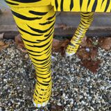 Painted wooden tiger chair