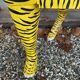 Painted wooden tiger chair