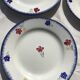 3 Flat plates Digoin Mary Lou blue rim