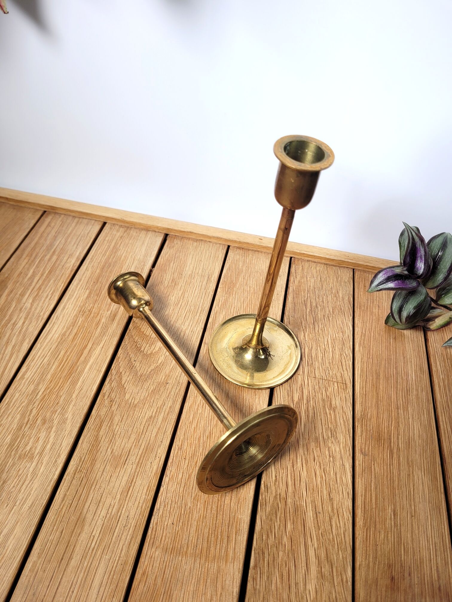 Pair of brass candlesticks candlesticks