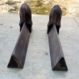 Antique French fireplace andirons