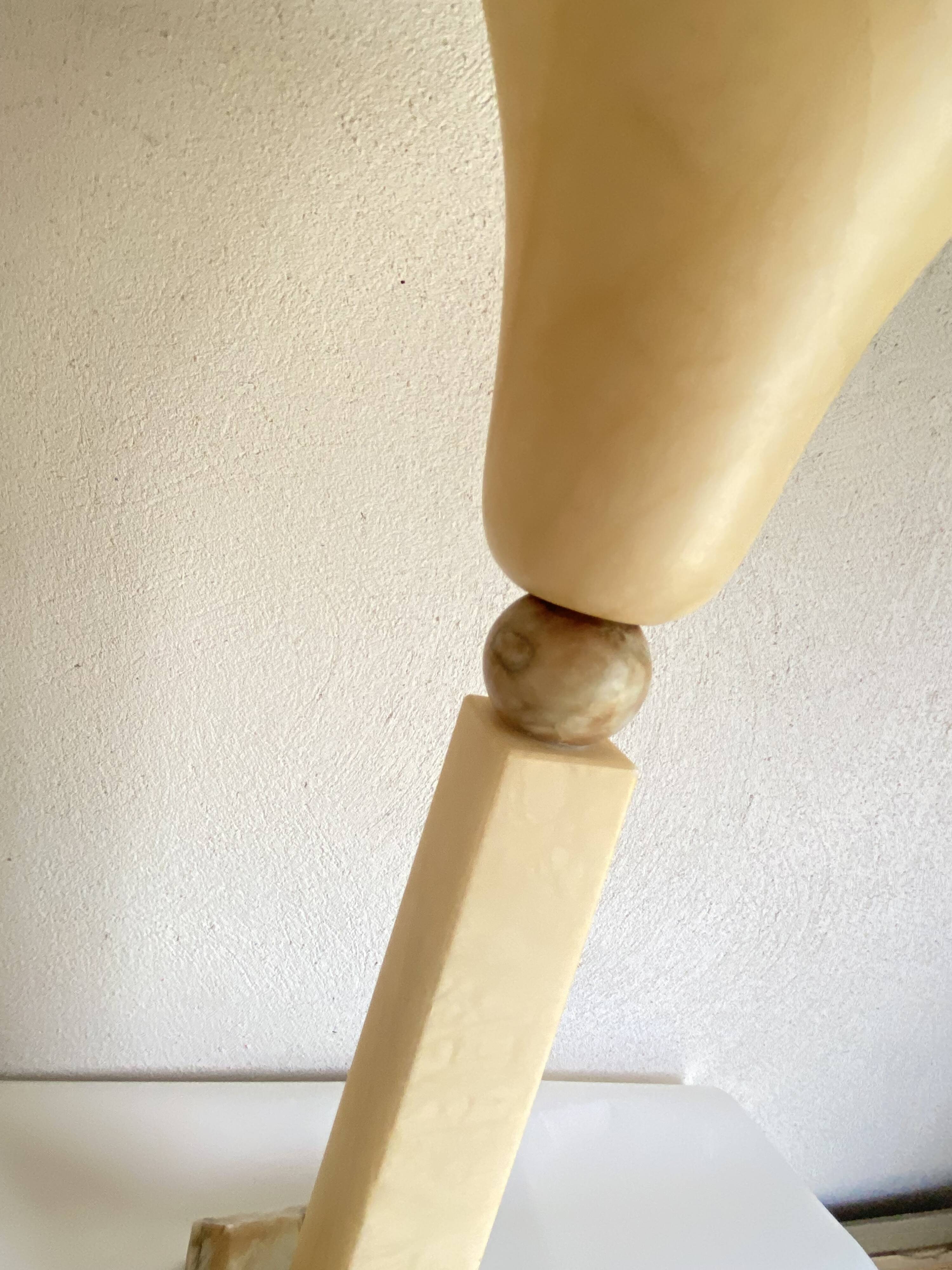 Alabaster lamp Pegasan, 1970s