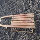 Vintage wooden and iron sled