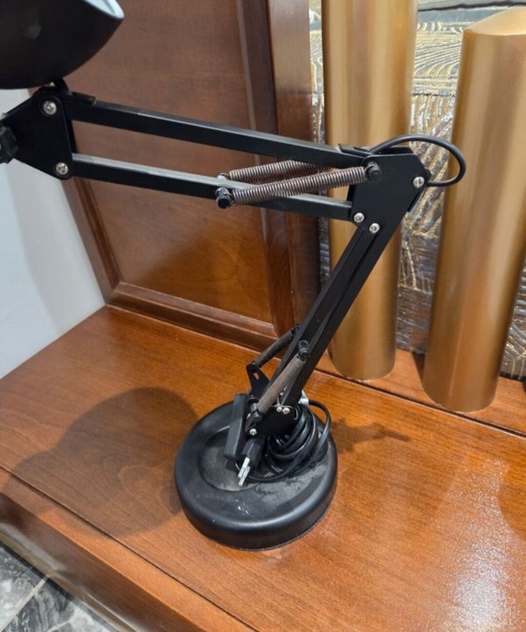 Vintage articulated black lamp
