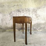 Vintage oak and elm burl bedside table